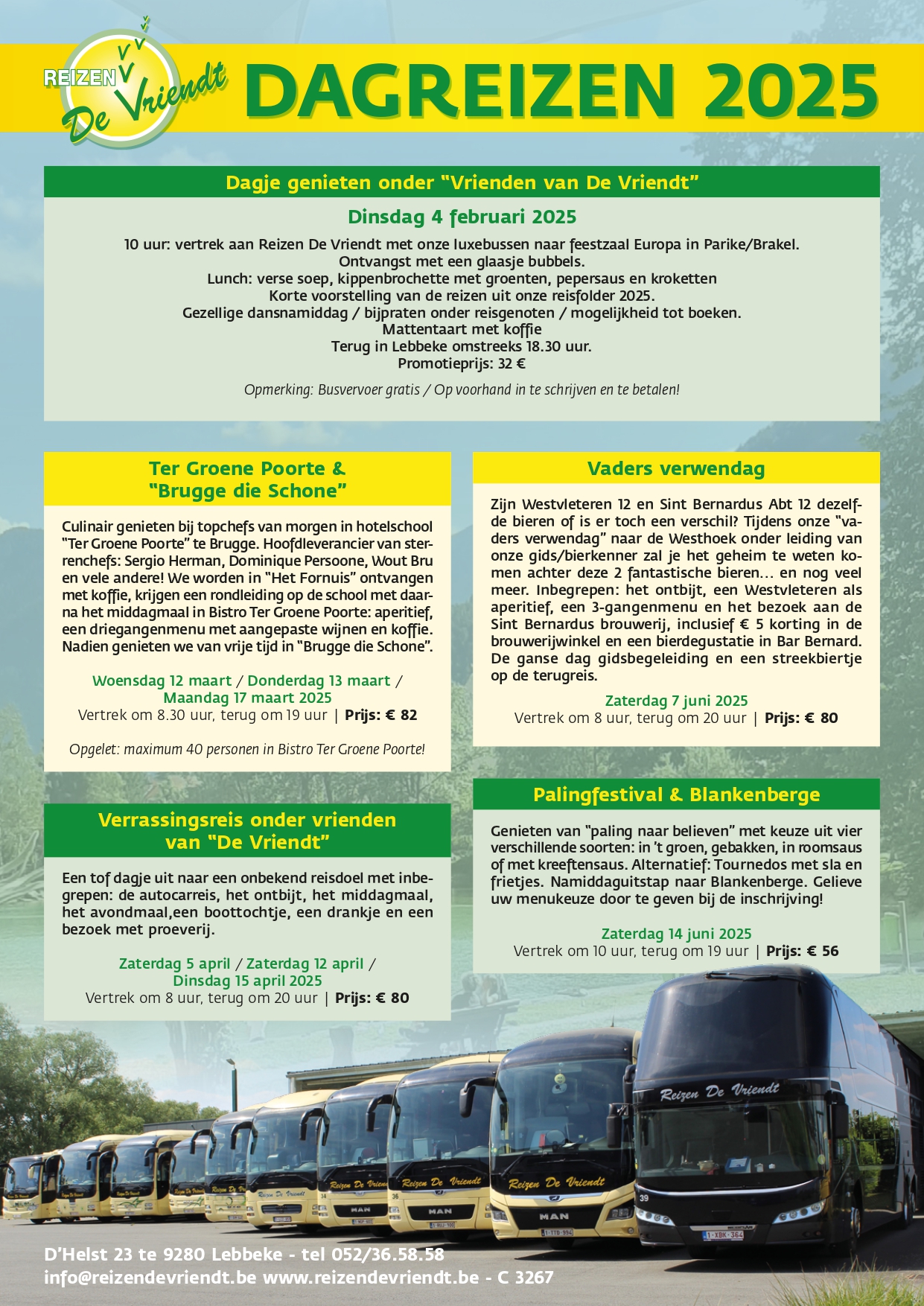 Flyer dagreizen 2025 - Reizen De Vriendt - Pagina 1