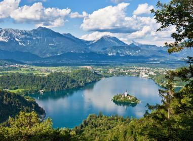 Meer van Bled en de Julische Alpen